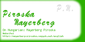 piroska mayerberg business card